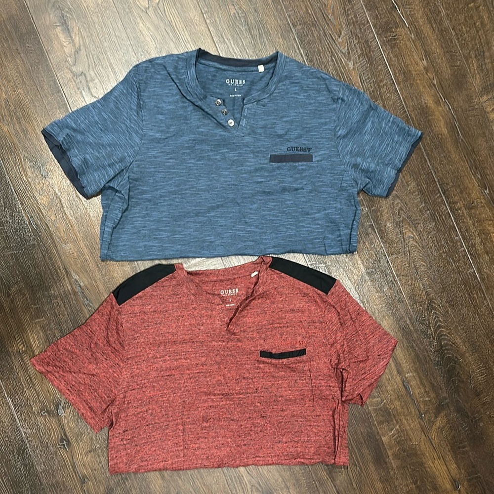 Guess men’s size large 2 shirt bundle worn once! Great condition!